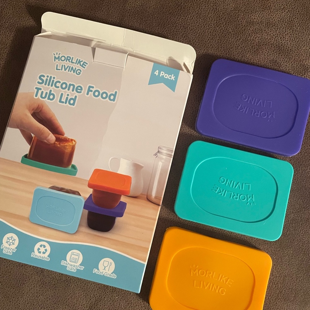 Morlike Living Silicone Food Tub Lids - 4 Pack